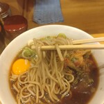 一〇そば - 熱々のそばで曇る