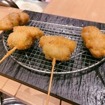 すき焼き 串カツ はるな - アスパラガス、ヒレ肉