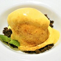 ルアン 佐原商家町ホテル NIPPONIA - 馬場本店酒造 最上白味醂のサバイヨンとバニラのグラス 酒粕ショコラのクランブル