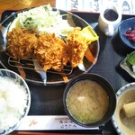 大作 - ヒレかつ定食 1,050円(税込)(2021年11月4日撮影)