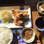アジフライ たるたる食堂 - とり天定食900円