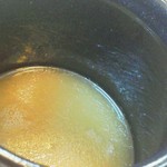 大雄ラーメン - 201212　大雄　からしつけ麺（750円）大盛〈200円）　つけ割のヤカンを開けてみました(゜o゜)