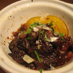 タイーム - ２０１２・１２月　前菜盛り・牛筋赤ワイン煮