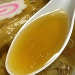 やまや食堂 - チャーシューメン大盛り：スープ