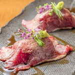 ●흑모 일본소의 고기 스시 (초밥)
