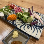 Yurukan Sakaba Nirin - 日替わり料理(写真は野菜のディップ)