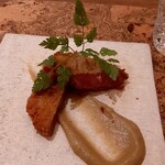 Bistro Gorilla - 十勝若牛の牛タン（焼なすのソース）