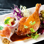 レストラン 愛 - 鶏肉のコンフィ＆ポムドフィーヌ