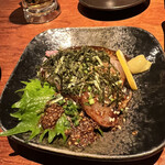 Hakata Gyouzaya Rokumarusan - 胡麻勘八→胡麻鯖よりもあっさりした食感。
                      酒のつまみとして最適。