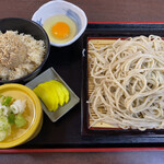 Teuchi Soba Sobashin - ざるそば豚味噌卵かけご飯890