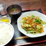 Hirai Shiyokudou - 野菜炒め定食　550円