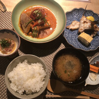 神田 いるさ - 今週の定食。これに先付けとデザートが付いて@1,280円