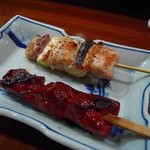 炭屋 - ねぎまとレバー