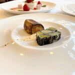 レストラン 桂姫 - フォワグラのポワレ　ポワロ―のプッセ