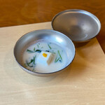 よし奈 - 豆乳スープにしろえびのやつ。