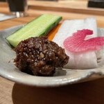 焼き鳥 とりら - スティックサラダ鳥味噌