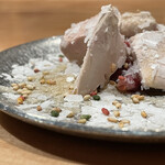 焼き鳥 とりら - 白肝、ハツ淡雪塩