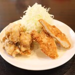 牛串牛鍋じげん - ハーフ＆ハーフ唐揚げ＆チキンカツ