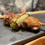 とり茶太郎 - 比内地鶏腿ねぎま