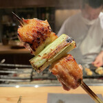 とり茶太郎 - 比内地鶏腿ねぎま