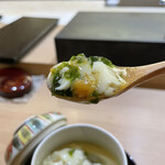 兄弟寿し - 青さと梅干しの茶碗蒸し