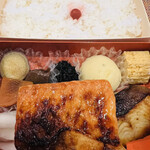 お弁当 ぎん香 - 銀鱈・鮭ハラス弁当 ¥2800-