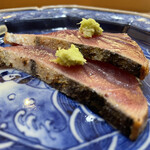 兄弟寿し - 両津産迷子の鰹四日寝かせ