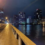 兄弟寿し - 帰路の万代橋