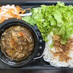 Vn Mart - ブンチャー(豚焼肉と米麺)850円