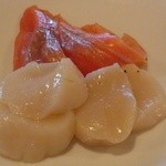 北品川 - スモークサーモンとホタテ