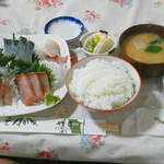 やまと - 201212　やまと　サービスランチ（刺身定食・800円）