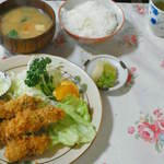 やまと - 201212　やまと　【おまけ】サービスランチ（カキフライ定食・800円）