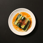 Spicy! Chili oil pounded cucumber