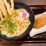 資さんうどん - ごぼう天うどん＝430円
            山菜ジャンボいなり＝130円