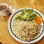 バクロ食堂 - レモン風味の豚ラグーとスープ