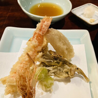 蕎麦懐石 無庵 - 天ぷらせいろ　天ぷら盛合せ