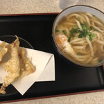 直白 - かけうどんに天ぷら2点を付けて770円