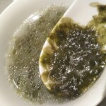 聖兆 - 生のりのスープ…白濁したスープにほんのりと磯の香りが