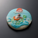 梅かま - 飾り・細工かまぼこ 小巻 亀