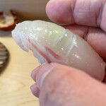 登喜和鮨 - 地物真鯛神経〆(店主自ら〆)