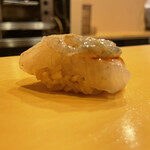 鮨駒 - 鮃えんがわ乗せ