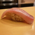 鮨駒 - 地物金裏石鯛塩〆炙り