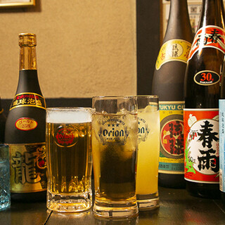 We also have a lineup of drinks unique to Okinawa ◆We also have a wide variety of awamori available.