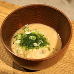 柳家 - 2012.12 麦飯の上に自然薯、青海苔、ネギ