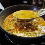 申手延麺 - 担々麺（スープ）
