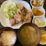 赤のれん - とり唐揚げ定食　650円