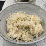 日本料理 TOBIUME - 腹パンでもスイスイ進んじゃう。蟹の旨味と蕪菜の組み合わせがgood