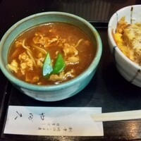 日本橋 やぶ久 - ミニカツ丼、ミニカレー南蛮そばセット 1,100円 ♪