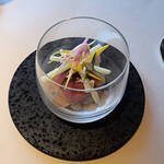 ランソレイエ - 新生姜のグラニテ、シメ鯖