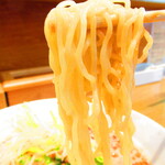 tantammenichiryuu - 野菜たっぷり名物冷やし担々麵・痺れマシ　１０００円（税込）の麺のアップ【２０２１年１２月】